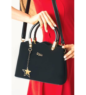 ImPolo Nadia Welvet Kadın Omuz Çantası 21x29 Ebatında
