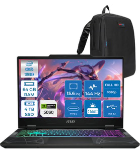 Msı Cyborg 15 Intel Core I5 13420H 64GB Ddr5 4tb SSD RTX5060 Gddr7 8gb Freedos 15.6" Fullhd (1920X1080) 144HZ IPS Taşınabilir Bilgisayar B13WFKG491XTRF30 + Zetta Çanta