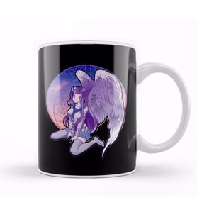 Pastel Goth Angel Horned Devil Anime Kawaii Girl Kupa Bardak Porselen