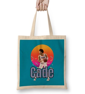 Cade Cunningham Vintage Art - Legend Basketball Gift Bez Çanta Uzun Saplı