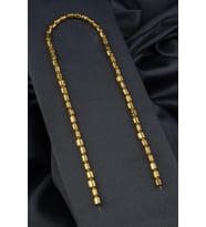 Hematit Doğal Taş Parlak Altın Sarı Silindir Kesim 6x7mm Dizi [AA]