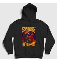 Presmono Unisex Siyah Snoop Dogg Fest Westcoast Kapüşonlu Sweatshirt 422367tt