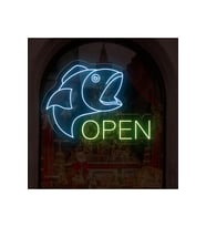 OPEN Yazılı ve Şekilli Neon Tabela