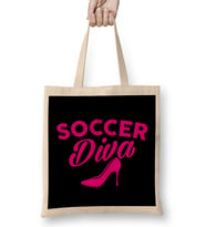 Soccer Diva Cute Women s Soccer Player Girls Bez Çanta Uzun Saplı