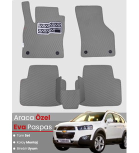 CHEVROLET CAPTİVA (2011-2015) Uyumlu EVA Paspas Tam Set–Araca Özel,Su Geçirmez,Kolay Montaj