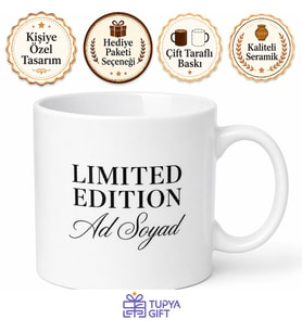 Limited Edition Yazılı Sınırlı Üretim İngilizce Kupa Bardak Özel Tasarım Hediye