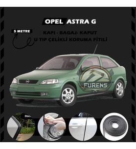 Opel Astra G Oto Araç Kapı Koruma Fitili 5metre Parlak Siyah Renk