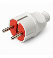 Elektrik Tesisatı İçin Beyaz Erkek Fiş 16 Amper 250V