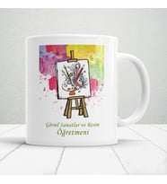 Görsel Sanatlar ve Resim Öğretmenlerine Özel Öğretmenler Günü Hediyelik Baskılı Kupa