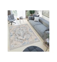 Rovigo Home Dijital Baskı Yıkanabilir Kaymaz Taban Salon Halısı RVG0475 (Gri)