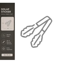 Meyve Soyacağı Mat Gri Dekoratif Folyo Sticker 14x14 cm