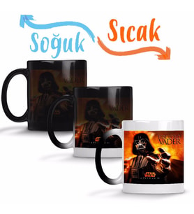 Star Wars Dart Vader Sihirli Kupa Bardak Porselen