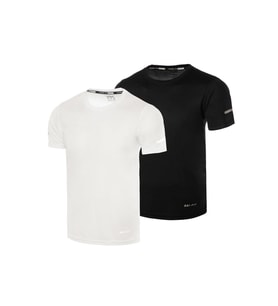 Ghassy Co. Erkek 2'li Paket Dry Fit Atletik Nem Emici Günlük Tshirt (Çok Renkli)