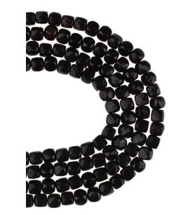 4X4 MM Küp Kesim Siyah Akik Taşı Dizi - DZ3893