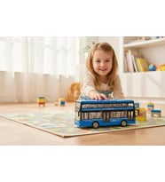 WY912B PİLLİ SESLİ ÇİFT KAT OYUNCAK OTOBÜS