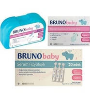 Bruno Serum Fizyolojik+Nazal Aspiratör Yedek Uç+Nazal Aspiratör (Krem)