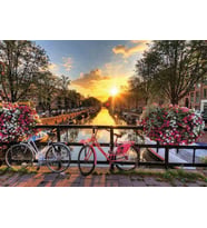 Gold Puzzle 1000 Parça Kanalda Gün Batımı, Amsterdam Puzzle