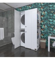 Kenzlife çamaşır-kurutma makinesi dolabı kapaklı foka byz 180*090*60 banyo arkalıksız (Karışık)