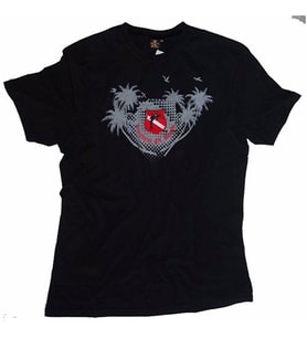 KING OF SCUBA T-Shirt Palm & Shark (Beyaz)