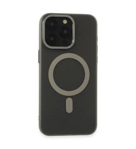 Apple iPhone 15 Pro Kılıf Lodos Magneticsafe Mat Kapak - Titan Gri