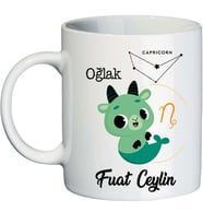 Oğlak Burcuna Hediye İsimli Kupa Bardak