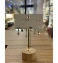 Yakemiyou Silver İncili Yıldızlar Altılı Küpe