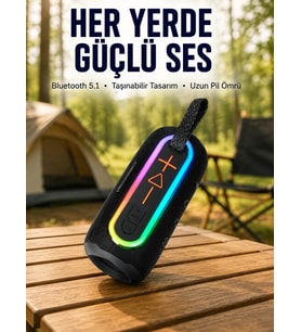 Taşınabilir Şarjlı Bluetooth Hoparlör Güçlü Bas Yeni Nesil