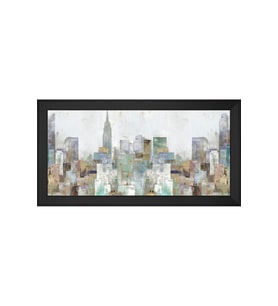 Soyut Şekiller Motifli Kanvas Tablo 80 x 110 cm Siyah Çerçeve