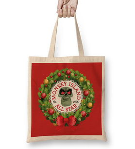Christmas All Star Monkey Island Wreath Bez Çanta Uzun Saplı