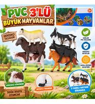 HJ688-2 PVC 3LÜ BÜYÜK HAYVANLAR
