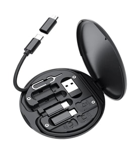 60w Destekli Kablo Kutusu Seyahat Kablo Seti 5'i 1 arada USB Type-C Şarj Kablosu Seti (4767)