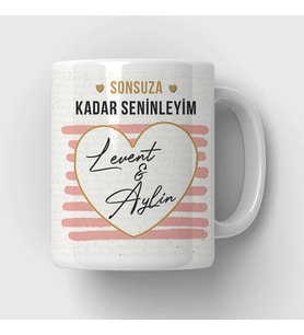 Kişiye Özel Her An Kalbimdesin Sevgilim Kupa Bardak