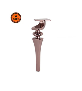4 Adet Sintra Lüx Metal Ayak 16 cm Bronz Mobilya Koltuk Ayağı