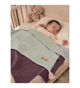 Müslin 6 Katlı Bebek Battaniyesi Renkli