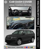 SKODA KODIAQ (2017-2022) Torpido Örtüsü Ön Göğüs Halı Torpido Koruma Birebir Uyum Kaymaz UV Koruma