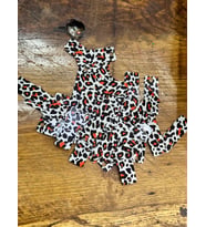 3.50X1 CM LEOPAR DELİKLİ ÇANTA PULU PUL PAYET