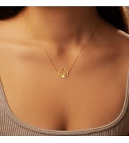 Kişiye Özel 925 Ayar Gümüş Zarif İstiridye Kabuğu Kolye (Gold)