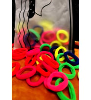 Monalisa Home Lüks Çoklu Çantalı Renkli Küçük Lastik Toka