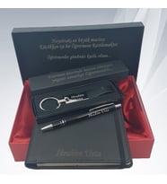 KİŞİYE ÖZEL HEDİYE SETİ (DEFTER-ANAHTARLIK-KALEM)