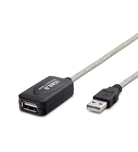 USB Uzatma Kablosu 10 m - Silver Siyah HDX7513