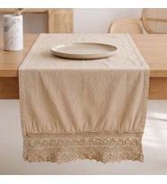 Oxford Lacy Pamuklu Dantelli Runner 40x150 cm