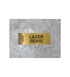 LAZER ODASI YAZILI METAL LEVHA