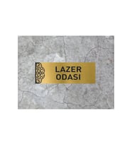 LAZER ODASI YAZILI METAL LEVHA