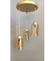 3'LÜ GOLD BORU CAMLI SARKIT AVİZE