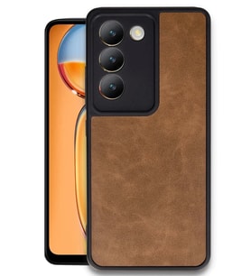 Newface Vivo V30 Lite 4G Kılıf Aras Deri Kapak - Taba