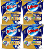 Bingo Akıllı Kapsül Pro Max Bulaşık Makinesi Deterjanı Tableti 240 Adet Limon Kokulu (4PK*60)