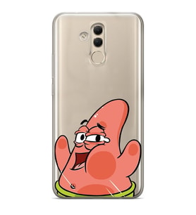 Huawei Mate 20 Lite Uyumlu Patrick Star Desenli Şeffaf Telefon Kılıfı