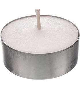 Pazariz  Beyaz Yuvarlak Tealight Mum