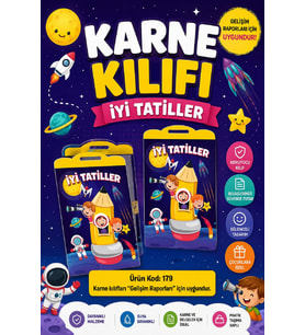 Ata Okul Öncesi ve İlkokullar İçin Karne Kılıfı (Gelişim Dosyasına Uygun) Ürün Kodu:179 (10 Adet)