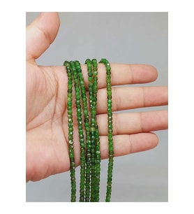 Bileklik Boy Diopsit Taşı Dizi 3*3.5mm (51222) Yarım Dizi (17CM UZUNLUĞUNDADIR)